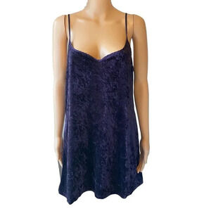 VTG Intimate Moods Women’s L Nightie Lingerie Purple Velvet Sexy Romantic Grunge